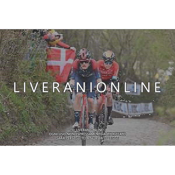 03-04-2022 Tour Des Flandres; 2022, Ineos - Grenadiers; 2022, Bahrain - Victorious; Van Baarle, Dylan; Wright, Fred; Koppenberg; FOTO STEFANO SIROTTI-AG ALDO LIVERANI SAS