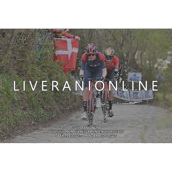 03-04-2022 Tour Des Flandres; 2022, Ineos - Grenadiers; 2022, Bahrain - Victorious; Van Baarle, Dylan; Wright, Fred; Koppenberg; FOTO STEFANO SIROTTI-AG ALDO LIVERANI SAS