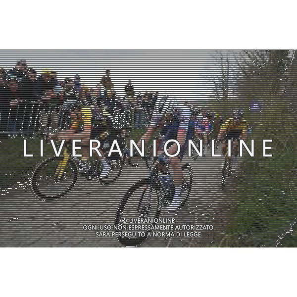 03-04-2022 Tour Des Flandres; 2022, Quick Step - Alpha Vinyl; 2022, Jumbo - Visma; Asgreen, Kasper; Benoot, Tiesj; Koppenberg; FOTO STEFANO SIROTTI-AG ALDO LIVERANI SAS