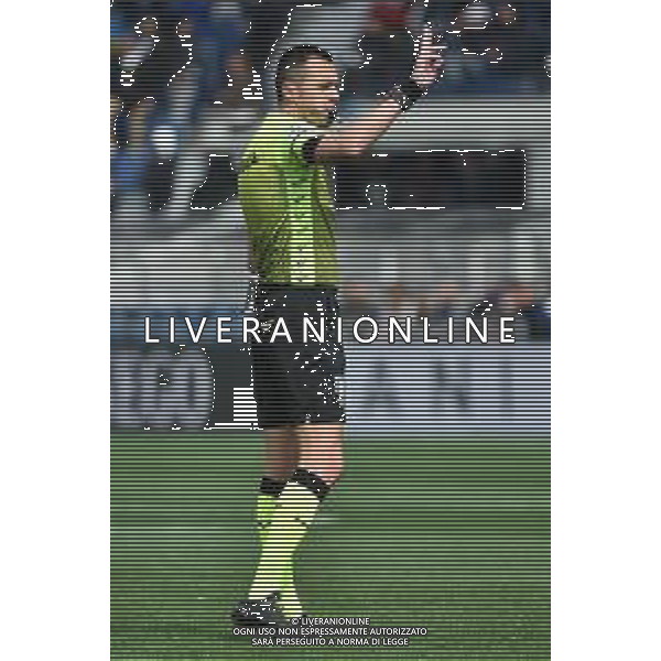 l\'arbitro Marco Di Bello di Brindisi Atalanta vs Napoli Campionato Serie A TIM - 31a giornata Bergamo 03-04-2022 Gewiss Stadium - Stadio Atleti Azzurri d\'Italia foto Roberto Garavaglia/ag. Aldo Liverani sas