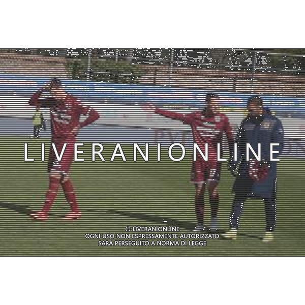 03-04-2022 VITERBO-CAMPIONATO DI LEGA PRO VITERBESE-REGGIANA NELLA FOTO DELUSIONE GIOCATORI REGGIANA A FINE GARA AG ALDO LIVERANI SAS