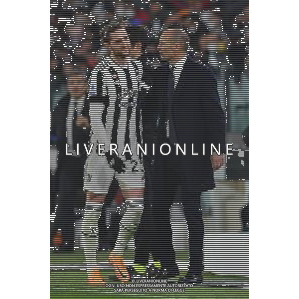 Torino 03.04.2022 Stadio Allianz Stadium ©Alessandro Falzone/Agenzia Aldo Liverani Juventus vs Inter Serie A Tim 2021/2022 Nella foto : Adrien Rabiot-Massimiliano Allegri