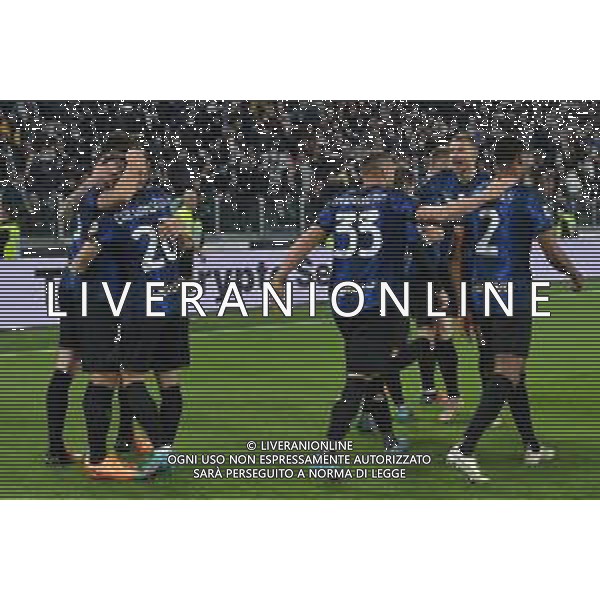 Torino 03.04.2022 Stadio Allianz Stadium ©Alessandro Falzone/Agenzia Aldo Liverani Juventus vs Inter Serie A Tim 2021/2022 Nella foto : Esultanza gol di Hakan Calhanoglu
