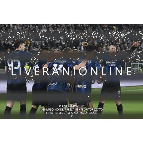 Torino 03.04.2022 Stadio Allianz Stadium ©Alessandro Falzone/Agenzia Aldo Liverani Juventus vs Inter Serie A Tim 2021/2022 Nella foto : Esultanza gol di Hakan Calhanoglu