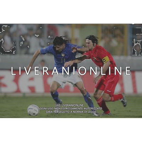 LECCE 12/10/2005 ITALIA-MOLDOVA NELLA FOTO IAQUINTA-PRIGANIUC FOTO AG ALDO LIVERANI