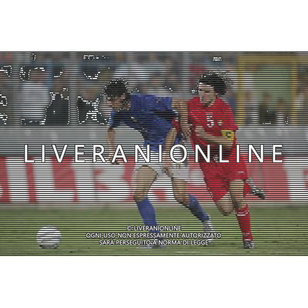 LECCE 12/10/2005 ITALIA-MOLDOVA NELLA FOTO IAQUINTA-PRIGANIUC FOTO AG ALDO LIVERANI