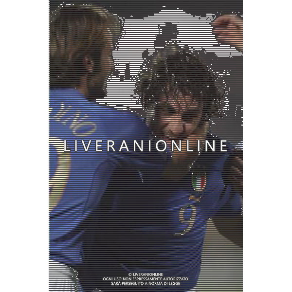 LECCE 12/10/2005 ITALIA MOLDOVA NELLA FOTO ESULTANZA DI VIERI FOTO AG ALDO LIVERANI