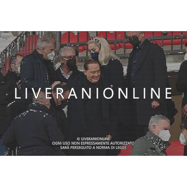© TVRG il presidente Silvio Berlusconi in tribuna con la compagna Marta Fascina Monza vs Ascoli Campionato Serie BKT - 33a giornata Monza 06-04-2022 U-Power Stadium foto Roberto Garavaglia/ag. Aldo Liverani sas/AGENZIA ALDO LIVERANI SAS