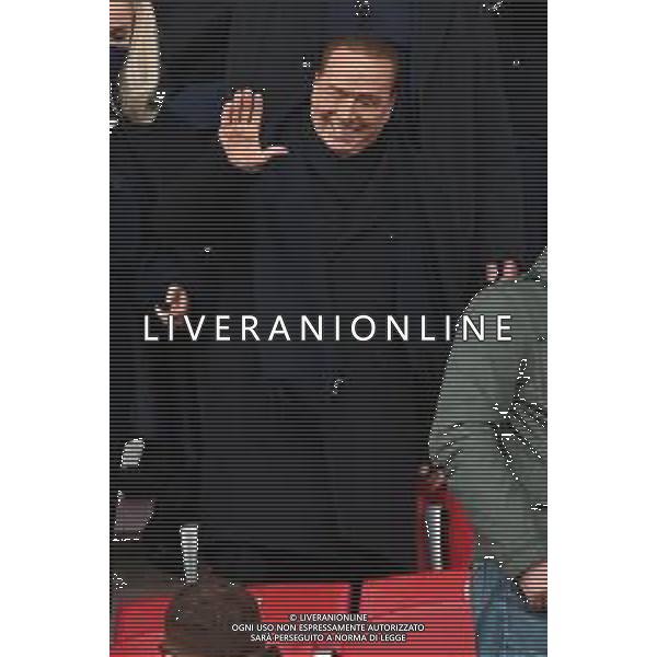 © TVRG il presidente Silvio Berlusconi in tribuna Monza vs Ascoli Campionato Serie BKT - 33a giornata Monza 06-04-2022 U-Power Stadium foto Roberto Garavaglia/ag. Aldo Liverani sas/AGENZIA ALDO LIVERANI SAS