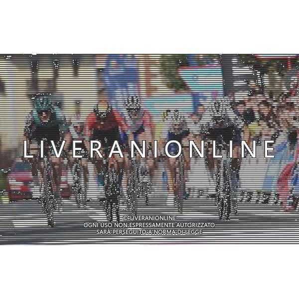 06-04-2022 Itzulia Basque Country; Tappa 03 Llodio - Amurrio; 2022, Bahrain - Victorious; 2022, Quick Step - Alpha Vinyl; 2022, Bora - Hansgrohe; 2022, Groupama - Fdj; Bilbao, Peio; Alaphilippe, Julian; Vlasov, Aleksandr; Gaudu, David; Amurrio; ©SIROTTI/AGENZIA ALDO LIVERANI SAS