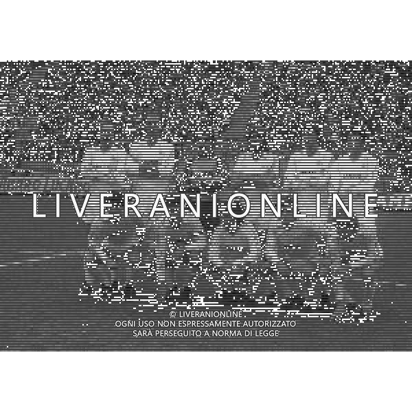13-11-1983 MILANO STADIO MEAZZA AMICHEVOLE MILAN REAL MADRID 3-1 NELLA FOTO FORMAZIONE REAL MADRID 1983 AG ALDO LIVERANI SAS