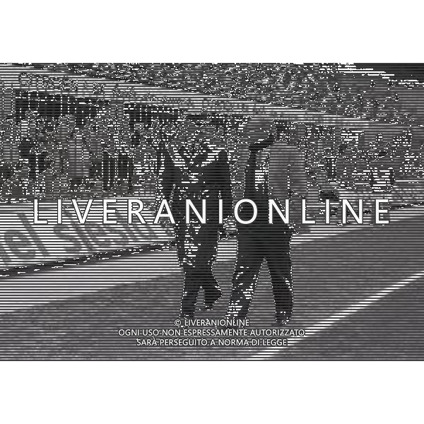 13-11-1983 MILANO STADIO MEAZZA AMICHEVOLE MILAN REAL MADRID 3-1 NELLA FOTO ALFREDO DI STEFANO ALLENATORE REAL MADRID AG ALDO LIVERANI SAS