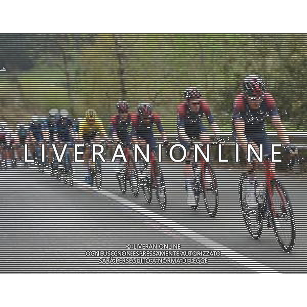 08-04-2022 Itzulia Basque Country; Tappa 05 Zamudio - Mallabia; 2022, Ineos - Grenadiers; Geraint, Thomas; Geoghegan, Hart Tao; ©SIROTTI/AGENZIA ALDO LIVERANI SAS