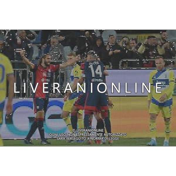 9-4-2022. Cagliari Calcio - Juventus F:C. 32° giornata Serie A 2021/2022. Italia, Sardegna, Cagliari, stadio Unipol Domus. Salvatore Moi/Aldo Liverani s.a.s.. Nella foto: Gol del Cagliari in casa allo stadio Unipol Domus di Cagliari contro Juventus. Segna: Joao Pedro Cagliari - Esultanza ©MOI/AGENZIA ALDO LIVERANI SAS
