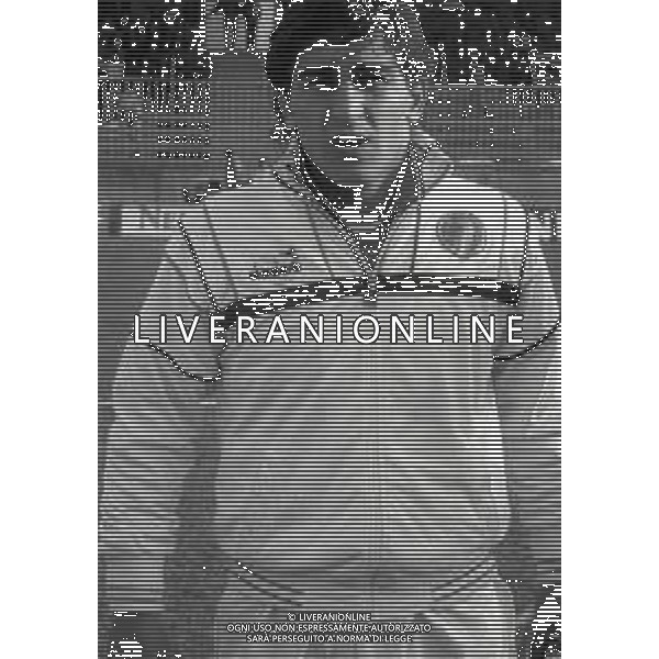 1986 PRIMI PIANI ROSA GIOCATORI NAZIONALE ITALIANA UNDER 21 NELL FOTO GIUSEPPE GALDERISI AG ALDO LIVERANI SAS