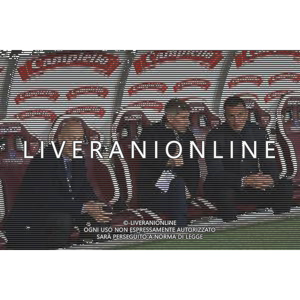 Torino 10.4.2022 Stadio Olimpico Grande Torino ©Alessandro Falzone/Agenzia Aldo Liverani Torino vs Milan Serie A Tim 2021/2022 Nella foto : Ivan Gazidis-Frederic Massara-Paolo Maldini ©FALZONE/AGENZIA ALDO LIVERANI SAS