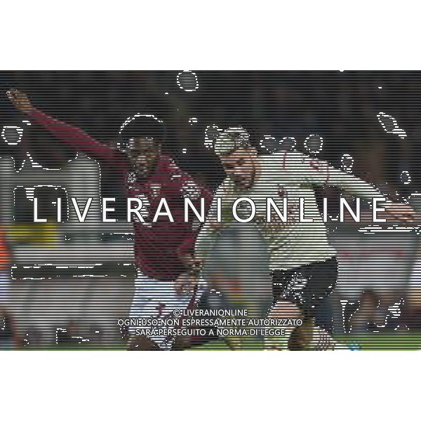 Torino 10.4.2022 Stadio Olimpico Grande Torino ©Alessandro Falzone/Agenzia Aldo Liverani Torino vs Milan Serie A Tim 2021/2022 Nella foto : Ola Aina-Theo Hernandez ©FALZONE/AGENZIA ALDO LIVERANI SAS