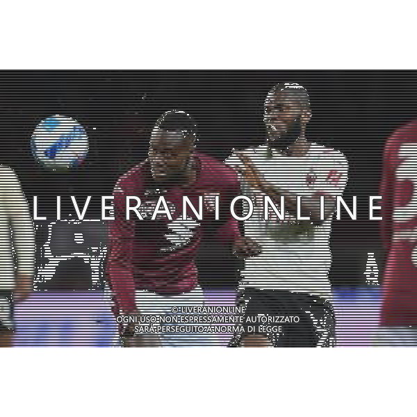 Torino 10.4.2022 Stadio Olimpico Grande Torino ©Alessandro Falzone/Agenzia Aldo Liverani Torino vs Milan Serie A Tim 2021/2022 Nella foto : Demba Seck-Franck Kessie ©FALZONE/AGENZIA ALDO LIVERANI SAS