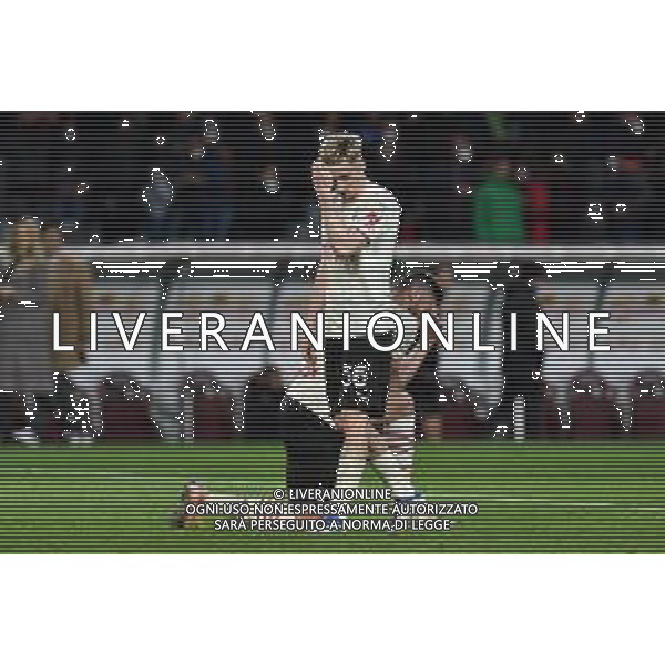 Torino 10.4.2022 Stadio Olimpico Grande Torino ©Alessandro Falzone/Agenzia Aldo Liverani Torino vs Milan Serie A Tim 2021/2022 Nella foto : Delusione di Alexis Saelemaekers e Olivier Giroud ©FALZONE/AGENZIA ALDO LIVERANI SAS