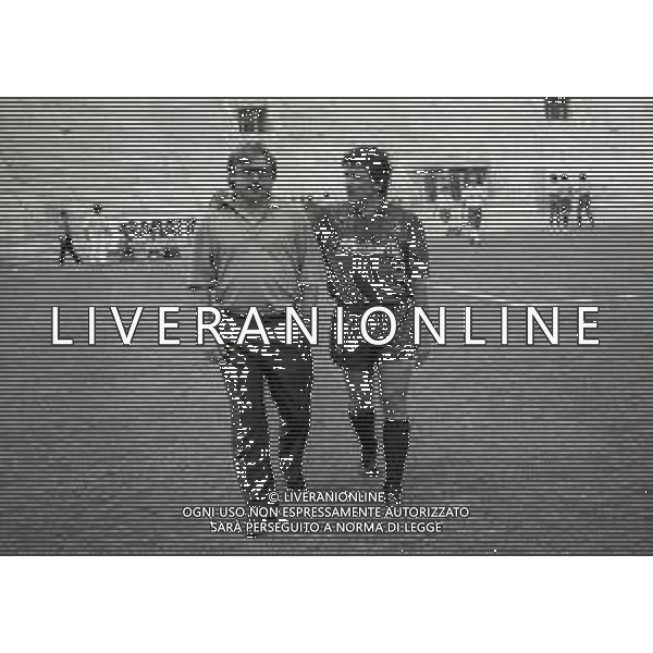 23-08-1989 BOLOGNA PRIMO TURNO DI COPPA ITALIA BOLOGNA-TRIESTINA 2-0 NELLA FOTO MARINO LOMBARDO ALLENATORE TRIESTINA CON ERALDO PECCI AG ALDO LIVERANI SAS