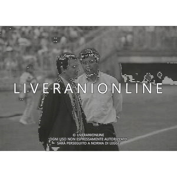 29-05-1994 BRESCIA-CAMPIONATO DI CALCIO SERIE B BRESCIA-RAVENNA 2-1 NELLA FOTO ADELIO MORO CON MIRCEA LUCESCU ALLENATORI BRESCIA CALCIO AG ALDO LIVERANI SAS