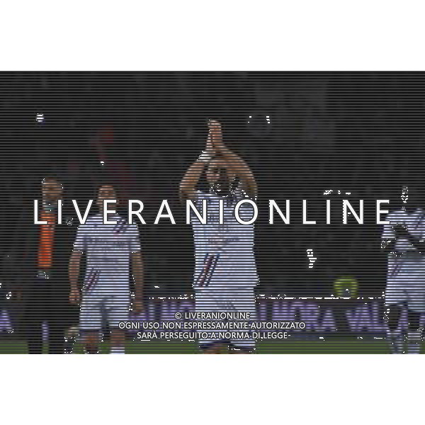 BOLOGNA - SAMPDORIA CAMPIONATO CALCIO SERIE A TIM 11.04.2022 NELLA FOTO SALUTO GIOCATORI SAMPDORIA A FINE PARTITA - FABIO QUAGLIARELLA ©VILLANI/AGENZIA ALDO LIVERANI SAS