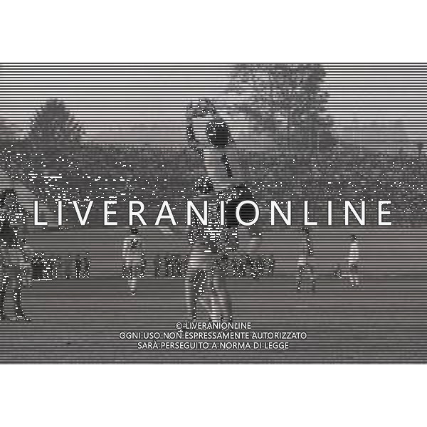 31-10-1982 VARESE CAMPIONATO DI CALCIO SERIE B VARESE-MILAN 0-0 NELLA FOTO PARATA MICHELANGELO RAMPULLA AG ALDO LIVERANI SAS