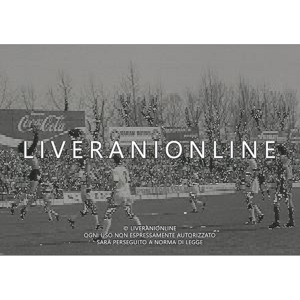 15-04-1984 MONZA CAMPIONATO DI CALCIO SERIE B MONZA-SAMBENEDETTESE 1-0 NELLA FOTO AZIONE DI GIOCO AG ALDO LIVERANI SAS