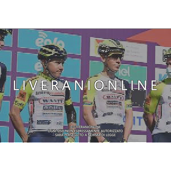 12-04-2022 Giro Di Sicilia; Tappa 01 Milazzo - Bagheria; 2022, Intermarche - Wanty Gobert; Pozzovivo, Domenico; Meintjes, Louis; Milazzo; ©SIROTTI/AGENZIA ALDO LIVERANI SAS