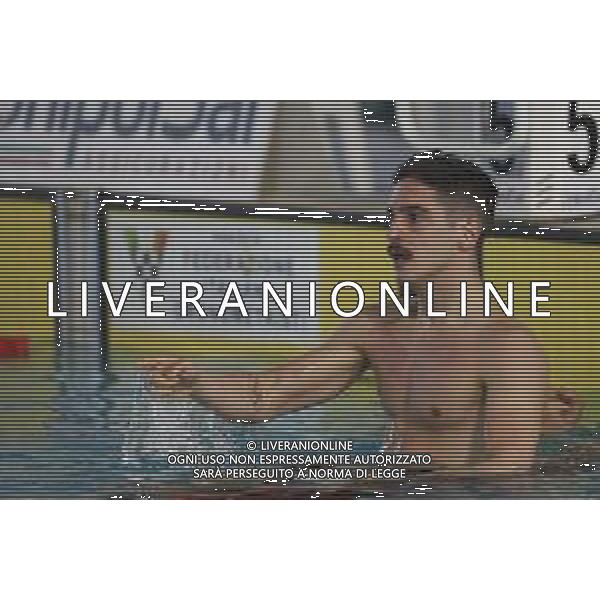 Riccione 12/04/2021 - CAMPIONATO ITALIANO UNIPOLSAI ASSOLUTO DI NUOTO PRIMAVERILE- nella foto: esultanza restivo matteo ©Claudio Zamagni/Agenzia Aldo Liverani/AGENZIA ALDO LIVERANI SAS