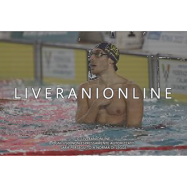 Riccione 12/04/2021 - CAMPIONATO ITALIANO UNIPOLSAI ASSOLUTO DI NUOTO PRIMAVERILE- nella foto: esultanza de tullio marco ©Claudio Zamagni/Agenzia Aldo Liverani/AGENZIA ALDO LIVERANI SAS