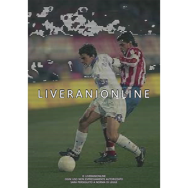 10-01-1998 MADRID-CAMPIONATO DI CALCIO LIGA SPAGNOLA ATLETICO MADRID-REAL MADRID NELLA FOTO MANUEL SANCHIS AG ALDO LIVERANI SAS