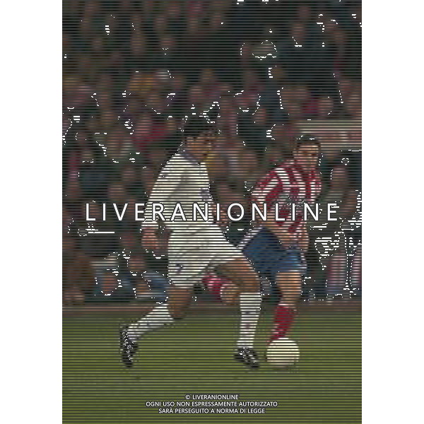 10-01-1998 MADRID-CAMPIONATO DI CALCIO LIGA SPAGNOLA ATLETICO MADRID-REAL MADRID NELLA FOTO RAUL GONZALES AG ALDO LIVERANI SAS