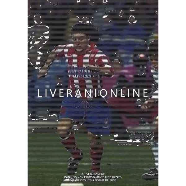 10-01-1998 MADRID-CAMPIONATO DI CALCIO LIGA SPAGNOLA ATLETICO MADRID-REAL MADRID NELLA FOTO AGUILERA-RAUL GONZALES AG ALDO LIVERANI SAS