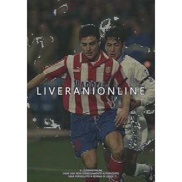10-01-1998 MADRID-CAMPIONATO DI CALCIO LIGA SPAGNOLA ATLETICO MADRID-REAL MADRID NELLA FOTO AGUILERA-RAUL GONZALES AG ALDO LIVERANI SAS