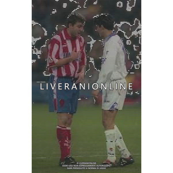 10-01-1998 MADRID-CAMPIONATO DI CALCIO LIGA SPAGNOLA ATLETICO MADRID-REAL MADRID NELLA FOTO CHRISTIAN PANUCCI E CHRISTIAN VIERI AG ALDO LIVERANI SAS