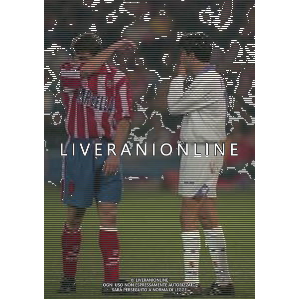 10-01-1998 MADRID-CAMPIONATO DI CALCIO LIGA SPAGNOLA ATLETICO MADRID-REAL MADRID NELLA FOTO CHRISTIAN PANUCCI E CHRISTIAN VIERI AG ALDO LIVERANI SAS