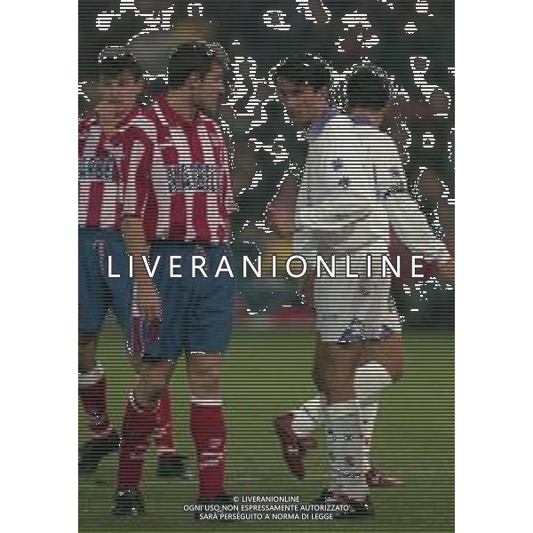 10-01-1998 MADRID-CAMPIONATO DI CALCIO LIGA SPAGNOLA ATLETICO MADRID-REAL MADRID NELLA FOTO CHRISTIAN PANUCCI E CHRISTIAN VIERI AG ALDO LIVERANI SAS