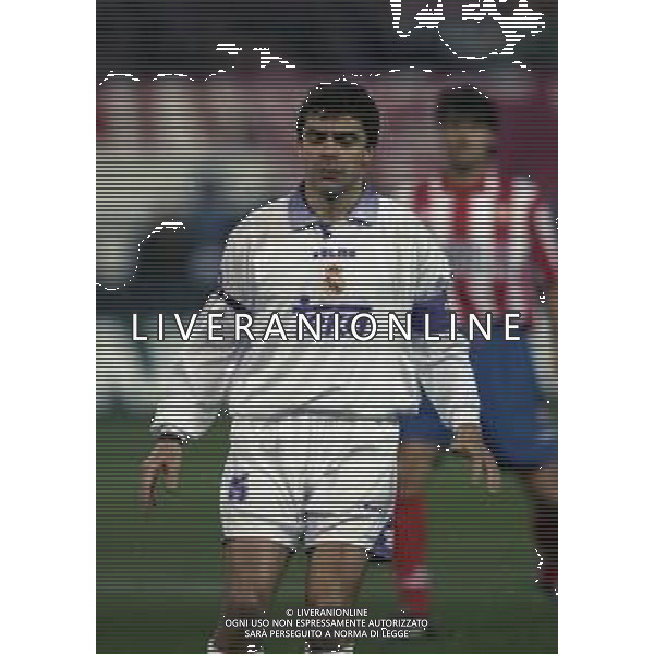 10-01-1998 MADRID-CAMPIONATO DI CALCIO LIGA SPAGNOLA ATLETICO MADRID-REAL MADRID NELLA FOTO MANUEL SANCHIS AG ALDO LIVERANI SAS
