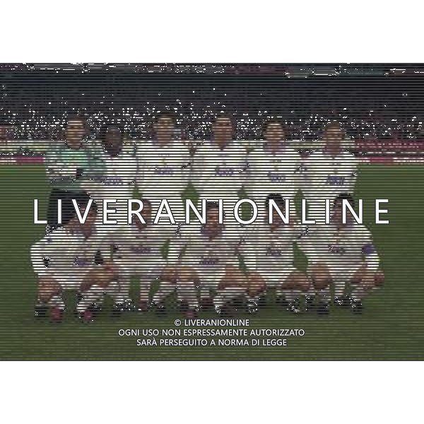 10-01-1998 MADRID-CAMPIONATO DI CALCIO LIGA SPAGNOLA ATLETICO MADRID-REAL MADRID NELLA FOTO FORMAZIONE REAL MADRID 1997- 1998 AG ALDO LIVERANI SAS