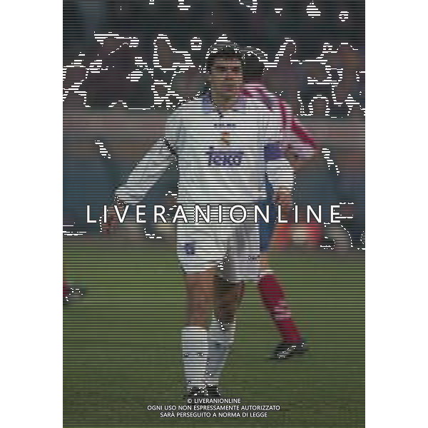 10-01-1998 MADRID-CAMPIONATO DI CALCIO LIGA SPAGNOLA ATLETICO MADRID-REAL MADRID NELLA FOTO MANUEL SANCHIS AG ALDO LIVERANI SAS