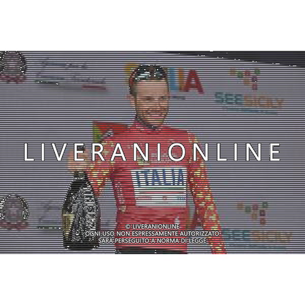 13-04-2022 Giro Di Sicilia; Tappa 02 Palma Di Montechiaro - Caltanissetta; 2022, Bahrain - Victorious; Caruso, Damiano; Caltanissetta; ©SIROTTI/AGENZIA ALDO LIVERANI SAS