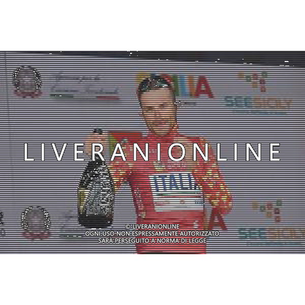13-04-2022 Giro Di Sicilia; Tappa 02 Palma Di Montechiaro - Caltanissetta; 2022, Bahrain - Victorious; Caruso, Damiano; Caltanissetta; ©SIROTTI/AGENZIA ALDO LIVERANI SAS