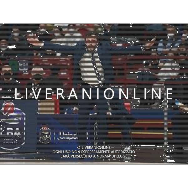 ¬© TVRG Paolo Galbiati allenatore Vanoli Cremona AX Armani Exchange Milano vs Vanoli Basket Cremona Campionato Serie A UnipolSai - 16a giornata regular season Assago (MI) 13-04-2022 Mediolanum Forum foto Roberto Garavaglia/ag. Aldo Liverani sas/AGENZIA ALDO LIVERANI SAS
