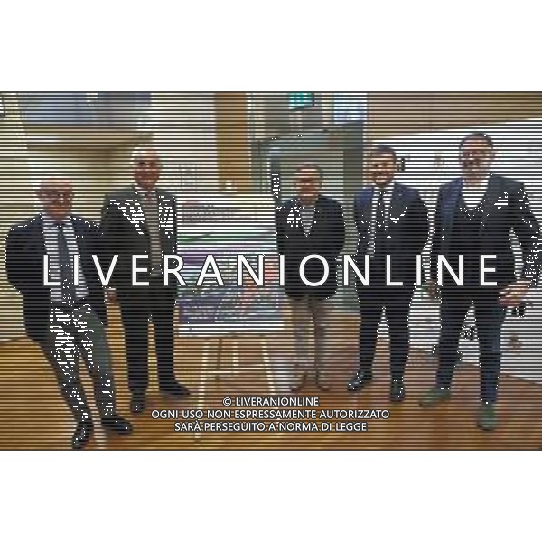 BOLOGNA 14 04 2022 CONFERENZA STAMPA IN REGIONE EMILIA ROMAGNA PER LA PRESENTAZIONE DEL ROLEX GRAN PREMIO F1 DEL MADE IN ITALY E DELL\'EMILIA-ROMAGNA A IMOLA NELLA FOTO DA DESTRA DIRETTORE DELL\'AUTODROMO DI IMOLA PIETRO BENVENUTI SINDACO DI IMOLA MARCO PANIERI PRESIDENTE DELL\'AUTODROMO DI IMOLA GIANCARLO MINARDI PRESIDENTE CON.AMI FABIO BACCHILEGA ©SANNA/AGENZIA ALDO LIVERANI SAS