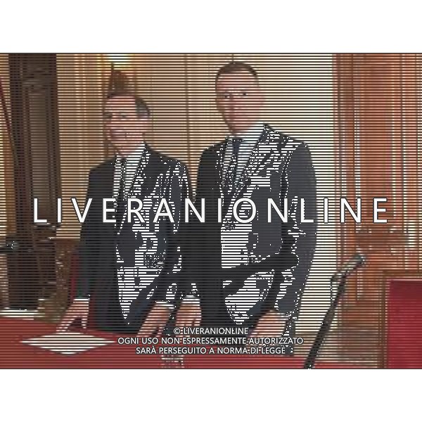 © TVRG Insieme per l\'Ucraina nella foto Giuseppe Sala SX e Andrij Shevchenko DX Milano 14-04-2022 Presso la Sala Alessi di Palazzo Marino conferenza stampa di presentazione dell\'iniziativa Insieme per l\'Ucraina, presenti il sindaco di Milano Giuseppe Sala e l\'ex calciatore ucraino Andrij Shevchenko foto Roberto Garavaglia/ag. Aldo Liverani sas