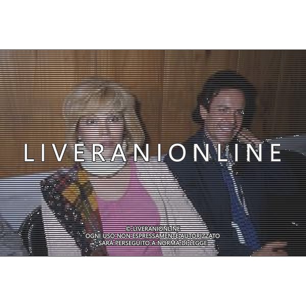 RETROSPETTIVA AMANDA LEAR ATTRICE E CANTANTE NELLA FOTO CON IL MARITO ALAIN-PHILIPPE MALAGNAC d\'ARGENS de VILLELE NEL 1987 ©Archivio Giovanni Liverani/AGENZIA ALDO LIVERANI SAS