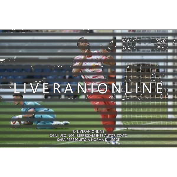 Benjamin Henrichs (RB Lipsia) dopo occasione da gol Atalanta vs RB Lipsia UEFA Europa League quarti di finale - gara di ritorno Bergamo 14-04-2022 Gewiss Stadium - Stadio Atleti Azzurri d\'Italia foto Roberto Garavaglia/ag.Aldo Liverani sas /AGENZIA ALDO LIVERANI SAS