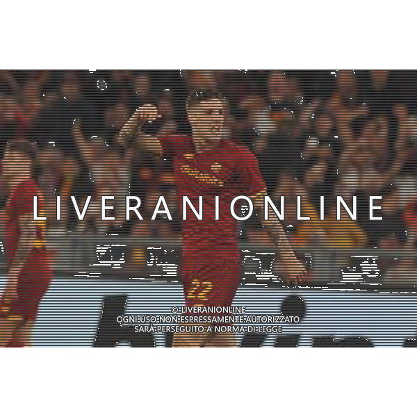 Roma vs Bodo Glimt Quarti di Finale Conference League - Stadio Olimpico - Roma 14-04-2022 nella foto Esultanza Nicolo\' Zaniolo ©Federico Gaetano/AGENZIA ALDO LIVERANI SAS