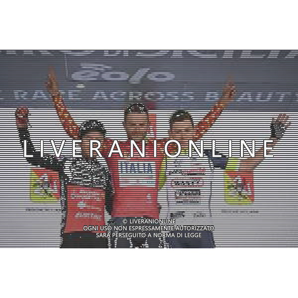 15-04-2022 Giro Di Sicilia; Tappa 04 Ragalna - Etna; 2022, Bahrain - Victorious; 2022, Drone Hopper - Androni; 2022, Intermarche - Wanty Gobert; Caruso, Damiano; Cepeda, Jefferson; Meintjes, Louis; Etna; FOTO STEFANO SIROTTI-AG ALDO LIVERANI SAS